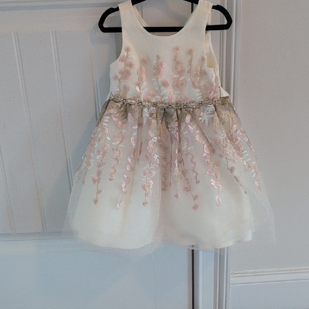 American Princess Cream and Pink Formal Dress